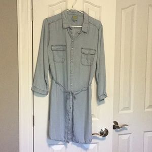 Light Denim Chambray Dress C&C California Sz L